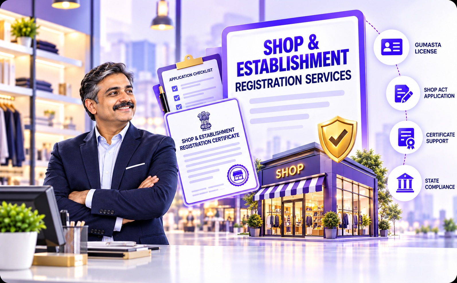 Shop and establishment registration services